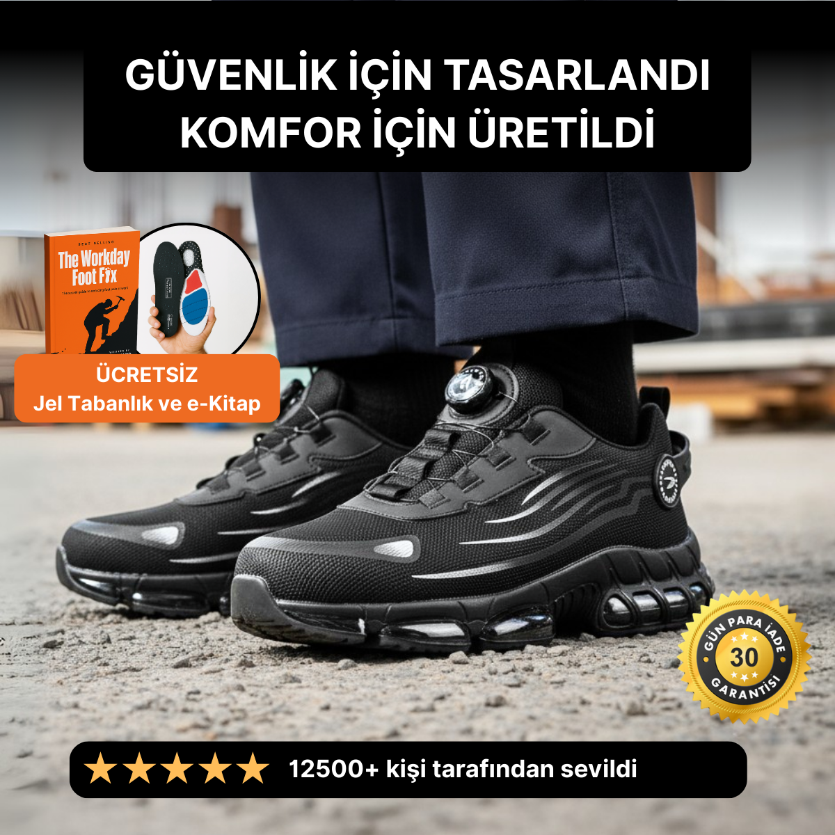 GüvenliAdım™ - En Rahat Çelik Burunlu Ayakkabılar