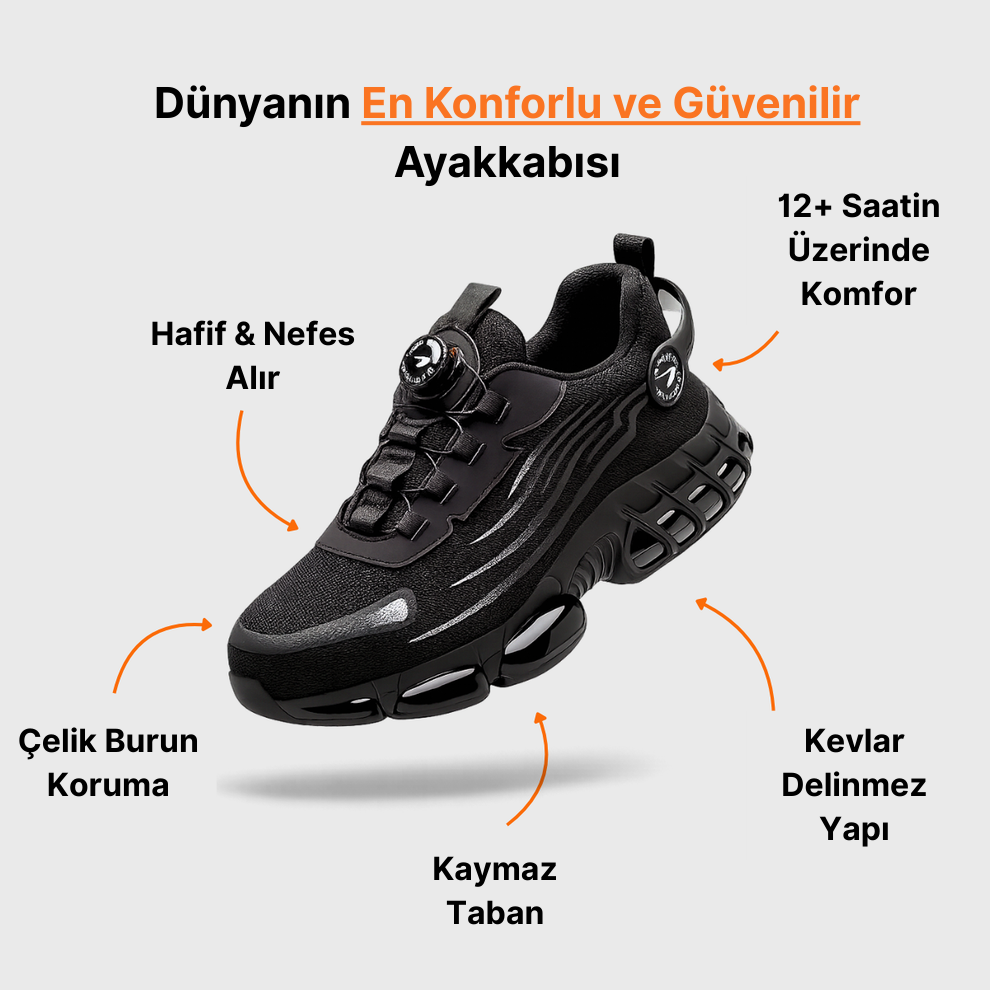 GüvenliAdım™ - En Rahat Çelik Burunlu Ayakkabılar